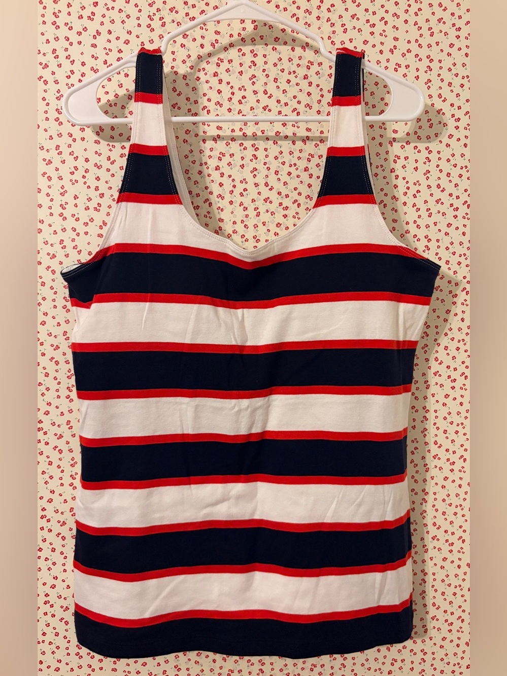 Banana Republic Red White and Blue Striped Tank